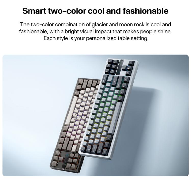 Xiaomi Mechanical Keyboard MK71 Pro Wired / 2.4G / Bluetooth Triple Mode Gaming Keyboard(Moon Rock)