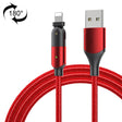 FXCL-WYA09 2.4A USB to 8 Pin 180 Degree Rotating Elbow Charging Cable, Length:2m(Red) - free shipping - PMC TechLife - Order now!