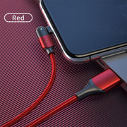 FXCL-WYA09 2.4A USB to 8 Pin 180 Degree Rotating Elbow Charging Cable, Length:2m(Red)