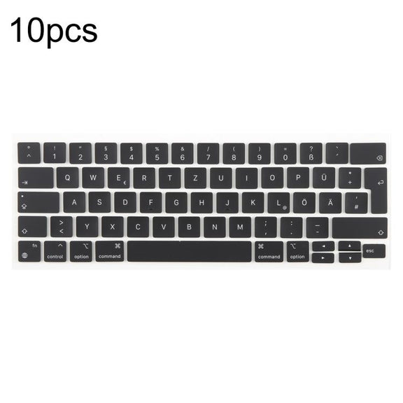 For MacBook A2251 A2289 A2238 A2338 10pcs UK Big Enter Version Keycaps, Language:German