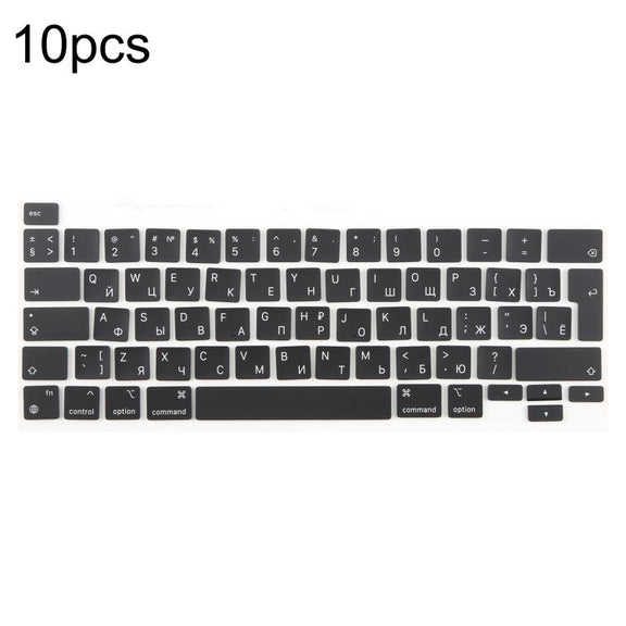 For MacBook A2251 A2289 A2238 A2338 10pcs UK Big Enter Version Keycaps, Language:Russian
