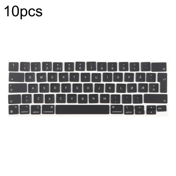 For MacBook A2251 A2289 A2238 A2338 10pcs UK Big Enter Version Keycaps, Language:Norway