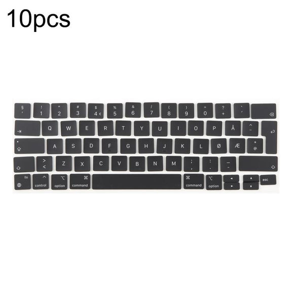 For MacBook A2251 A2289 A2238 A2338 10pcs UK Big Enter Version Keycaps, Language:Norway