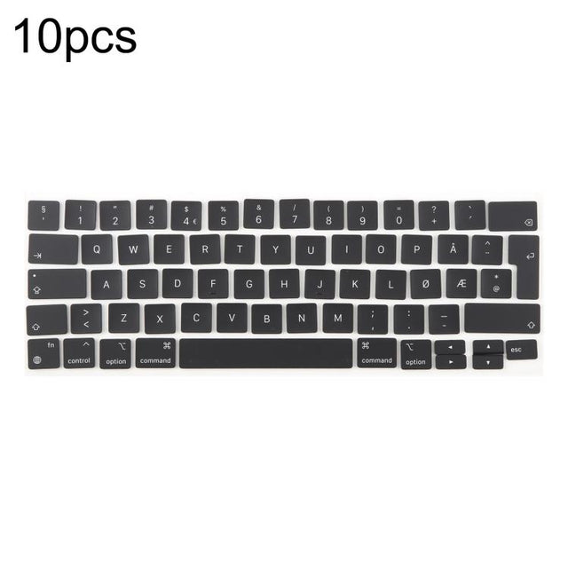 For MacBook A2251 A2289 A2238 A2338 10pcs UK Big Enter Version Keycaps, Language:Norway