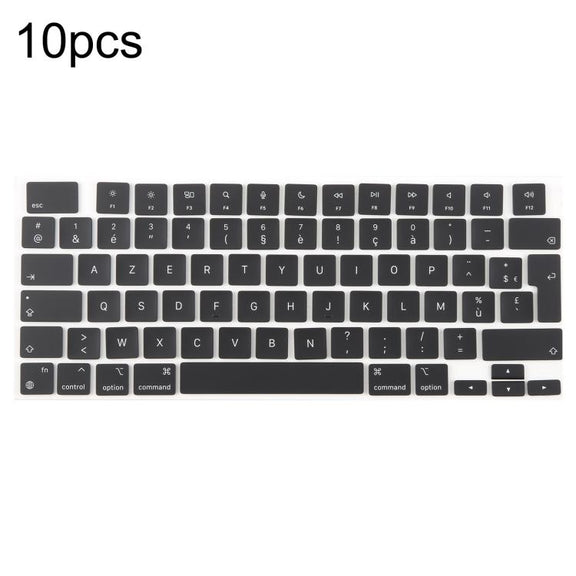 For MacBook A2681 A2941 A3113  A3114 10pcs UK Big Enter Version Keycaps, Language:French