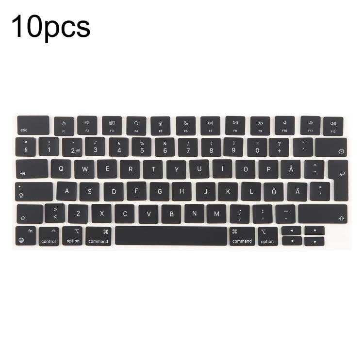 For MacBook A2681 A2941 A3113  A3114 10pcs UK Big Enter Version Keycaps, Language:Sweden
