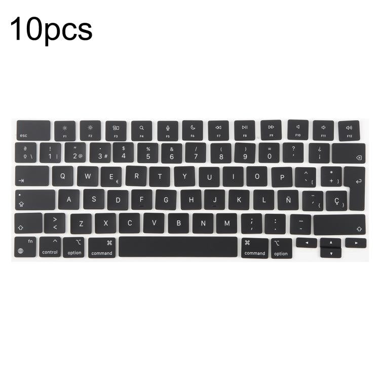 For MacBook A2681 A2941 A3113  A3114 10pcs UK Big Enter Version Keycaps, Language:Spain