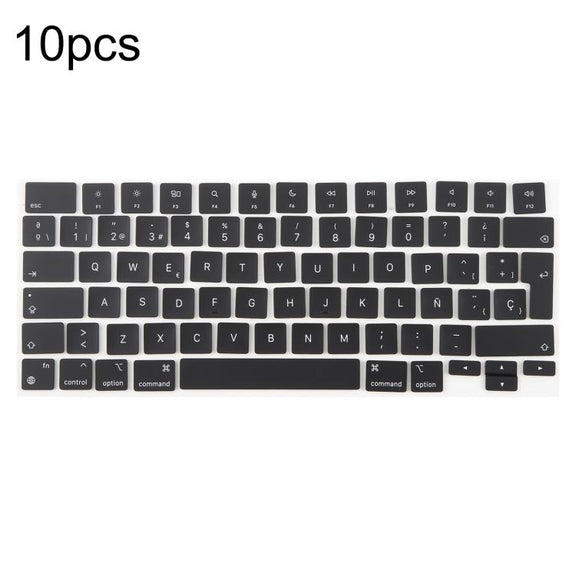 For MacBook A2681 A2941 A3113  A3114 10pcs UK Big Enter Version Keycaps, Language:Spain