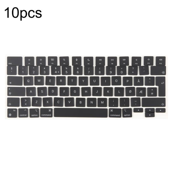 For MacBook A2681 A2941 A3113  A3114 10pcs UK Big Enter Version Keycaps, Language:Norway