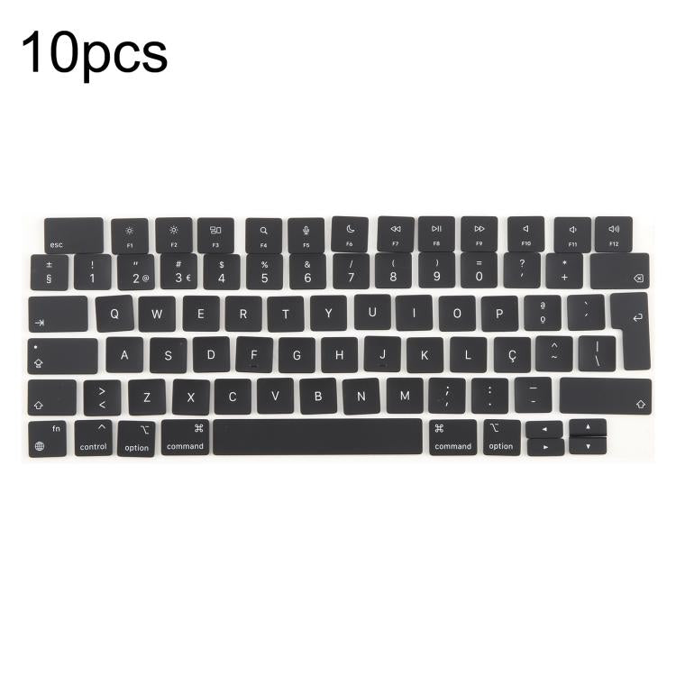 For MacBook A2681 A2941 A3113  A3114 10pcs UK Big Enter Version Keycaps, Language:Portugal