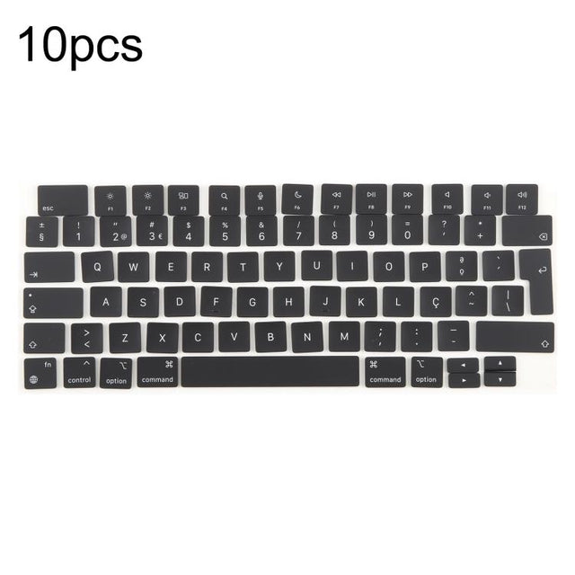 For MacBook A2681 A2941 A3113  A3114 10pcs UK Big Enter Version Keycaps, Language:Portugal
