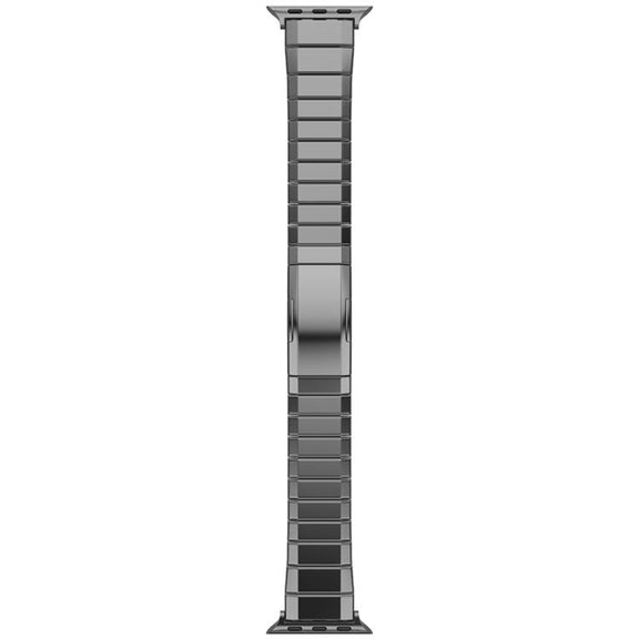 For Apple Watch 42mm / 41mm / 40mm / 38mm One-Bead Pure Titanium Buckle Watch Band(Grey)