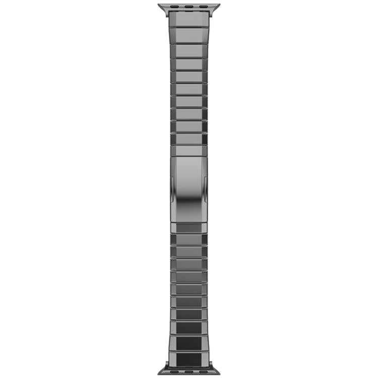 For Apple Watch 42mm / 41mm / 40mm / 38mm One-Bead Pure Titanium Buckle Watch Band(Grey)