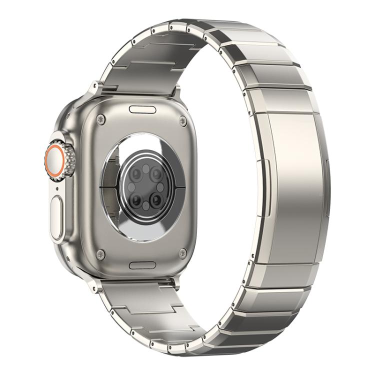 For Apple Watch 42mm / 41mm / 40mm / 38mm One-Bead Pure Titanium Buckle Watch Band(Titanium)