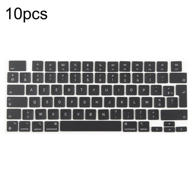 For MacBook A2442 A2485 A2779 A2780 A2991 A2992 A2918 10pcs UK Big Enter Version Keycaps, Language:French