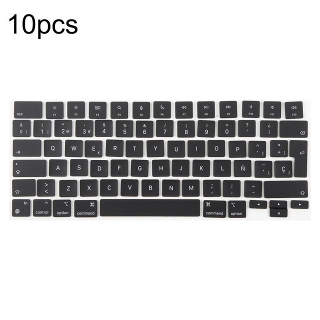 For MacBook A2442 A2485 A2779 A2780 A2991 A2992 A2918 10pcs UK Big Enter Version Keycaps, Language:Spain