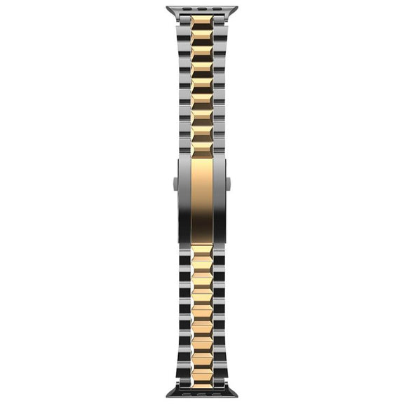 For Apple Watch 42mm / 41mm / 40mm / 38mm T-shaped Turtle Buckle Detachable Titanium Watch Band(Grey Gold)