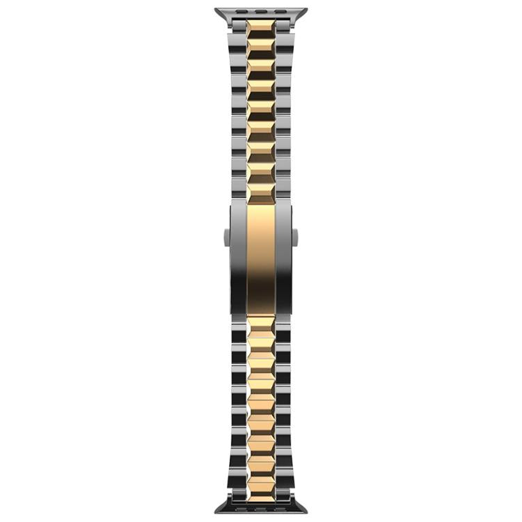 For Apple Watch 42mm / 41mm / 40mm / 38mm T-shaped Turtle Buckle Detachable Titanium Watch Band(Grey Gold)