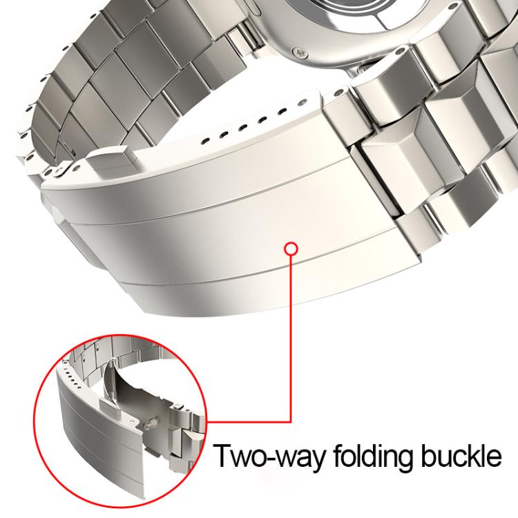For Apple Watch 46mm / 49mm / 45mm / 44mm T-shaped Turtle Buckle Detachable Titanium Watch Band(Grey)