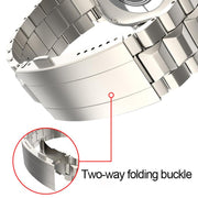 For Apple Watch 46mm / 49mm / 45mm / 44mm T-shaped Turtle Buckle Detachable Titanium Watch Band(Black)