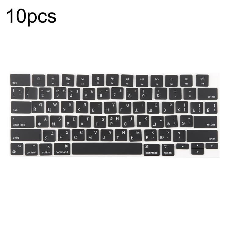 For MacBook A2681 A2941 A3113 A3114 10pcs US Small Enter Version Keycaps, Language:Russian