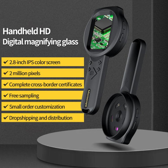 2.8 inch IPS Screen Industrial Handheld Digital Microscope(Black)