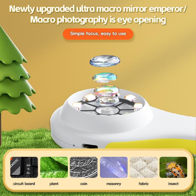 T56 2 inch IPS Screen Children Handheld Digital Microscope 500X Magnification