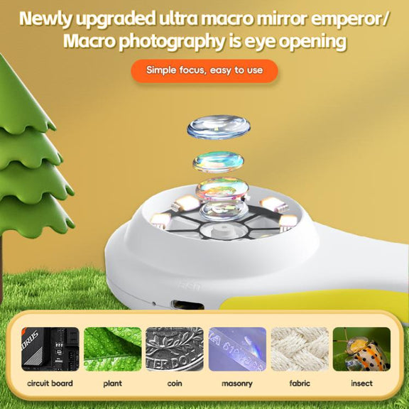 T56 2 inch IPS Screen Children Handheld Digital Microscope 500X Magnification