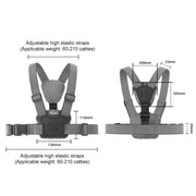 4 in 1 Quick Release Body Mount Belt Chest Strap with Mount & Screw(Grey)