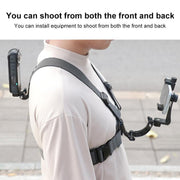 3 in 1 Quick Release Body Mount Belt Chest Strap with Mount & Screw(Grey)