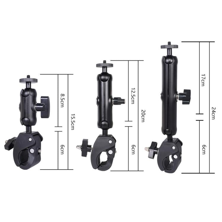 Universal Action Camera Bicycle Handlebar Clamp, Size:M 20cm(Black)