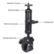 Universal Action Camera Bicycle Handlebar Clamp, Size:M 20cm(Black)