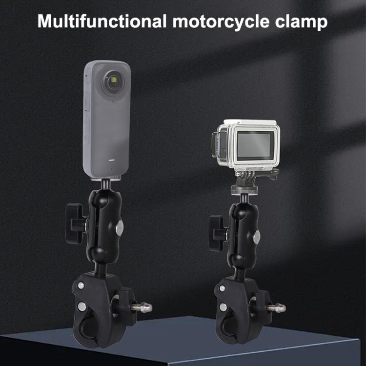 Universal Action Camera Bicycle Handlebar Clamp, Size:M 20cm(Black)
