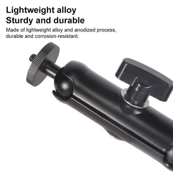 Universal Action Camera Bicycle Handlebar Clamp, Size:M 20cm(Black)
