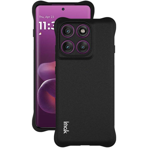 For Motorola Edge 60 Pro imak Shockproof Airbag TPU Phone Case(Matte Black)
