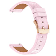 18mm Square Leather Rose Gold Buckle Watch Band(Pink)