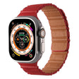 For Apple Watch 46mm / 49mm / 45mm / 44mm Magnetic PU Leather Watch Band(Red) - Watch Bands by PMC TechLife | Online Shopping South Africa | PMC TechLife | Buy Now Pay Later Mobicred