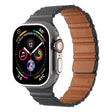 For Apple Watch 46mm / 49mm / 45mm / 44mm Magnetic PU Leather Watch Band(Grey) - Watch Bands by PMC TechLife | Online Shopping South Africa | PMC TechLife | Buy Now Pay Later Mobicred