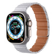 For Apple Watch 46mm / 49mm / 45mm / 44mm Magnetic PU Leather Watch Band(Pink White) - Watch Bands by PMC TechLife | Online Shopping South Africa | PMC TechLife | Buy Now Pay Later Mobicred
