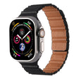 For Apple Watch 42mm / 41mm / 40mm / 38mm Magnetic PU Leather Watch Band(Black) - Watch Bands by PMC TechLife | Online Shopping South Africa | PMC TechLife | Buy Now Pay Later Mobicred