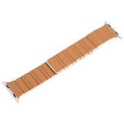 For Apple Watch 46mm / 49mm / 45mm / 44mm Magnetic PU Leather Watch Band(Red)