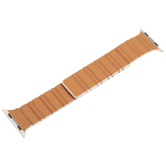 For Apple Watch 42mm / 41mm / 40mm / 38mm Magnetic PU Leather Watch Band(Grey)
