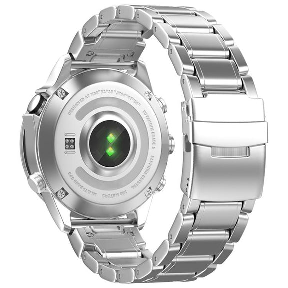 For Gamin 22mm Safety Buckle Pure Titanium Metal Watch Band(Silver)