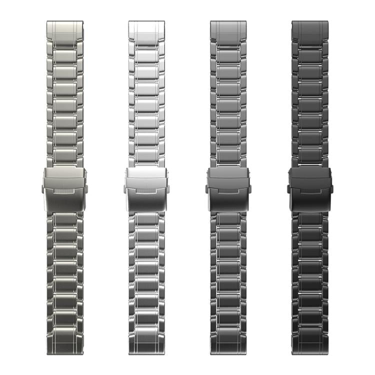 For Gamin 22mm Safety Buckle Pure Titanium Metal Watch Band(Silver)