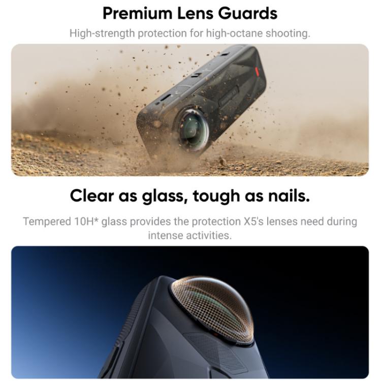 For insta360 X5 Rotating Anti-Scratch Lens Film(Glass Protection Lens)