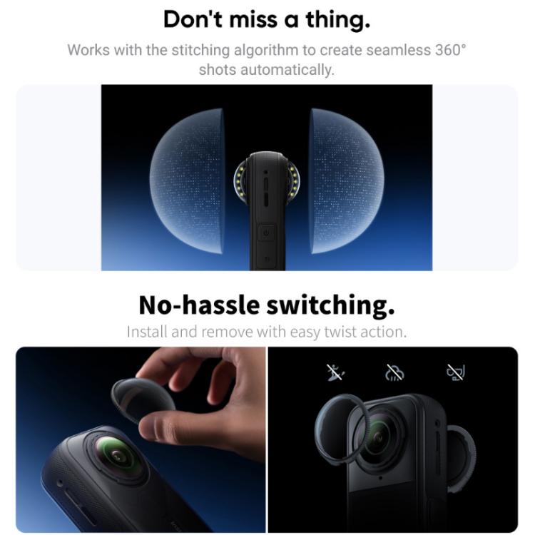 For insta360 X5 Rotating Anti-Scratch Lens Film(Glass Protection Lens)
