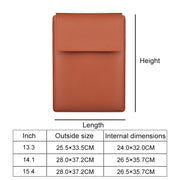PU05 Sleeve Leather Case Carrying Bag for 14.1 inch Laptop(Yellow)