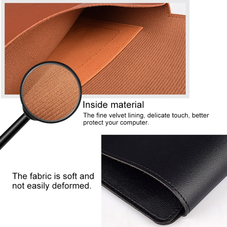 PU05 Sleeve Leather Case Carrying Bag for 14.1 inch Laptop(Yellow)