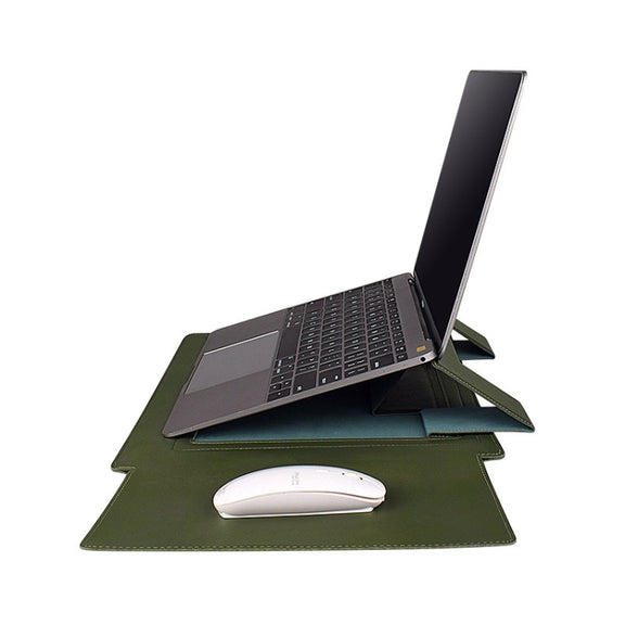 PU05 Sleeve Leather Case Carrying Bag for 14.1 inch Laptop(Green)