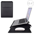 PU05 Sleeve Leather Case Carrying Bag for 15.4 inch Laptop(Black) - 15 inch by PMC TechLife | Online Shopping South Africa | PMC TechLife | Buy Now Pay Later Mobicred